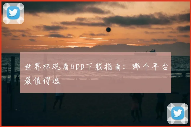 世界杯观看app下载指南:哪个平台最值得选